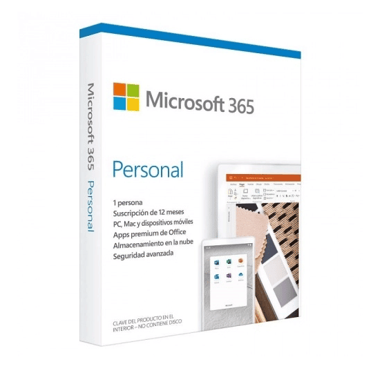microsoft 365 personal, 32/64 bit, 1 pc, 1 año, windows/mac (digital)